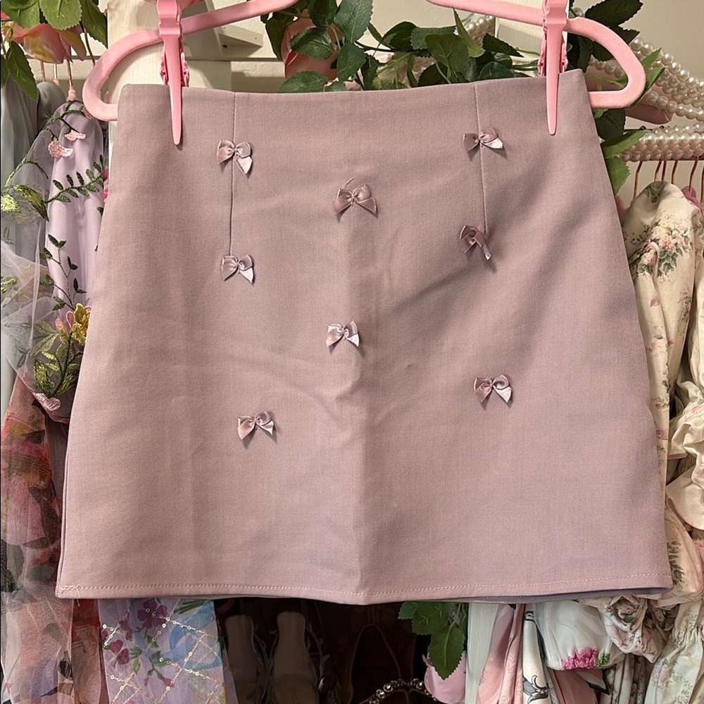 Chicwish Coquette Pink Bow-Embellished Skort - NWOT